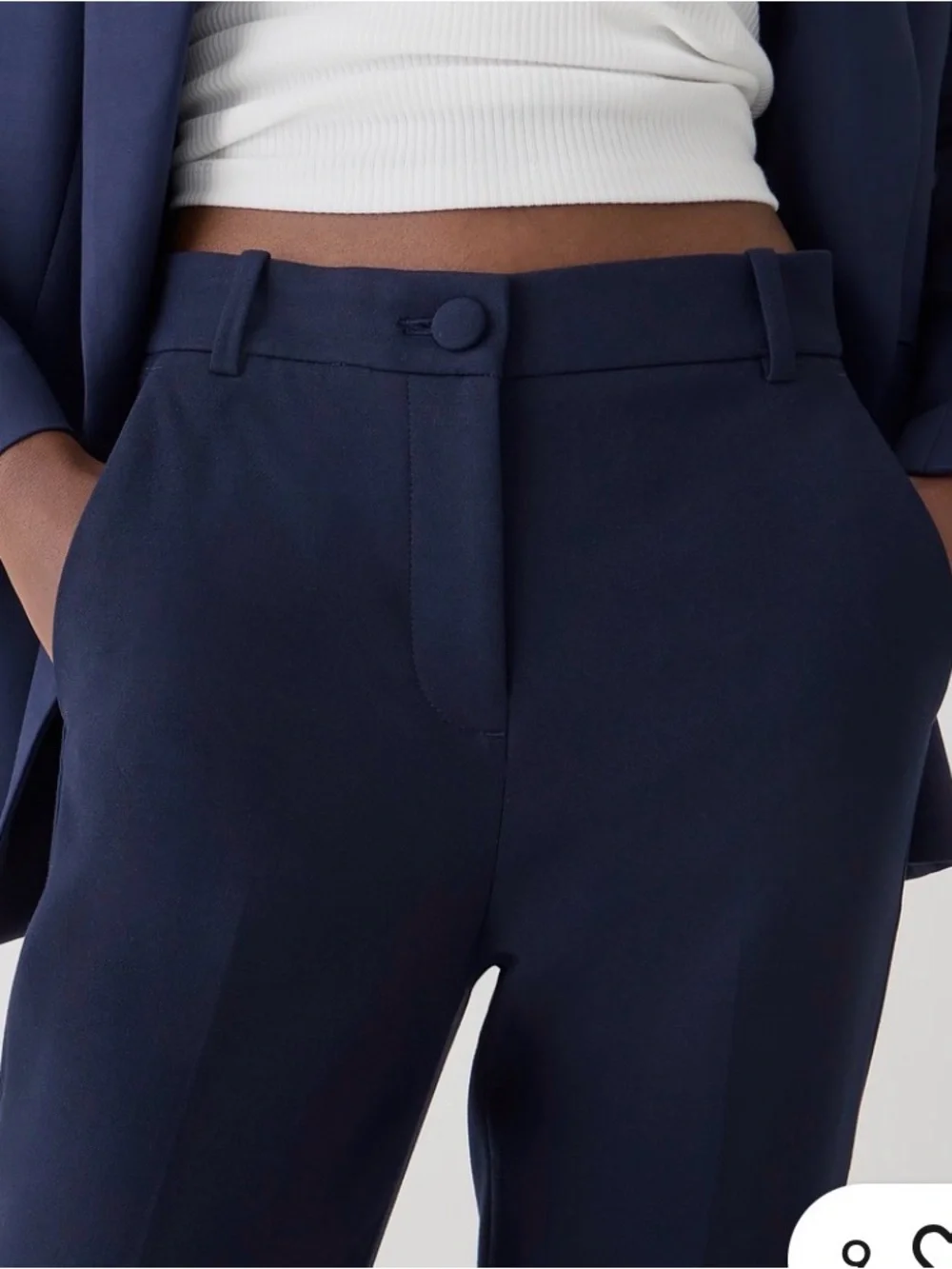 J. Crew High Rise Cameron Navy Ankle Pants